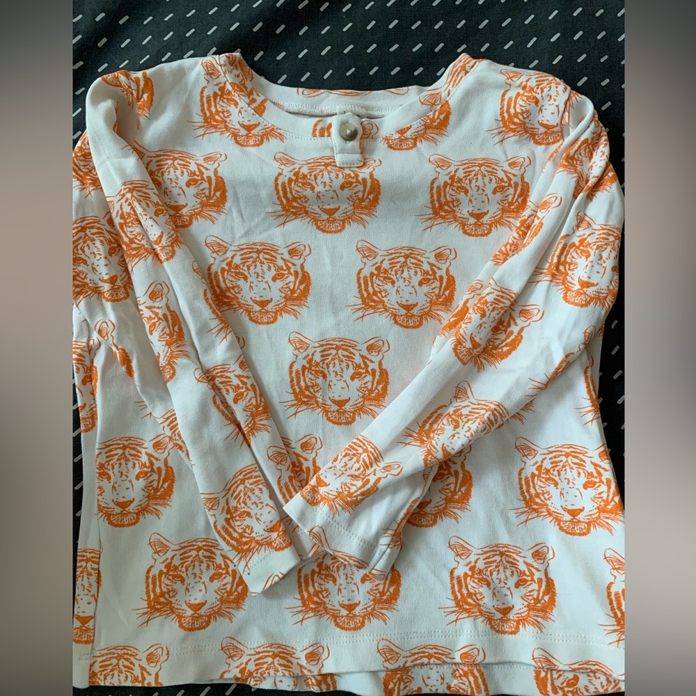 EUC, Kate Quinn organic cotton, size 7/8, tiger print
